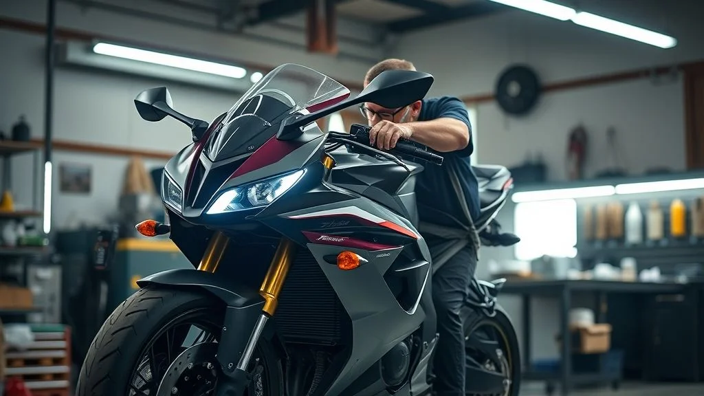 Preço para trocar farol de moto por LED legalizado
